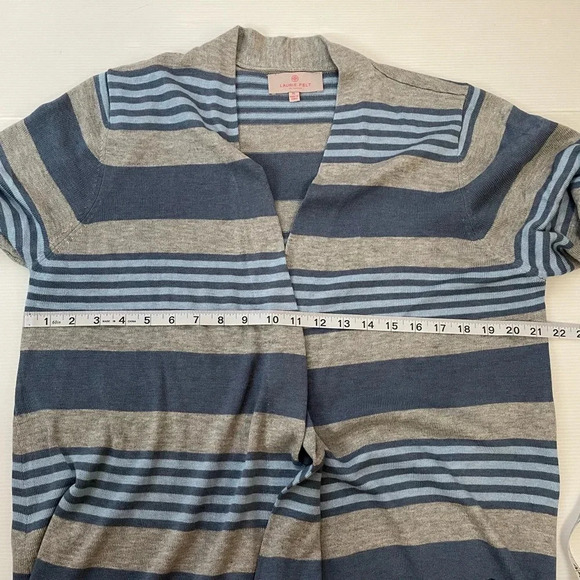 Laurie Felt Longline Open Cardigan Blue Gray Cashmere Blend Size XL - Picture 5 of 8
